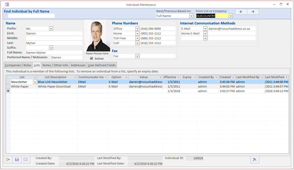 screenshot of Blue Link ERP